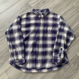Vintage High Sierra by Mervyns XXLT Purple/Cream Flannel